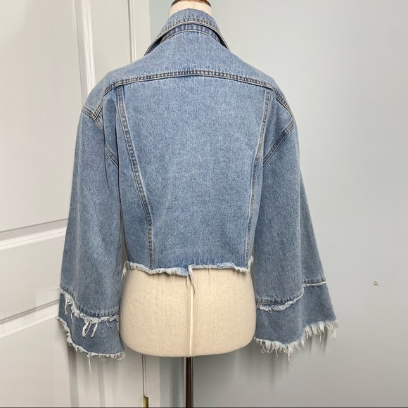 Unpublished Washed Cut Off Denim Jacket - Picture 11 of 11